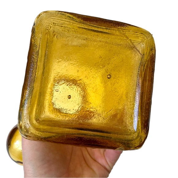 Empoli Italy genie bottle decanter amber - Picture 6 of 6